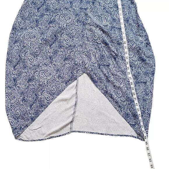 Ivy Street Tulip Sheath Dress Womens Large Blue Paisley - Picture 5 of 9